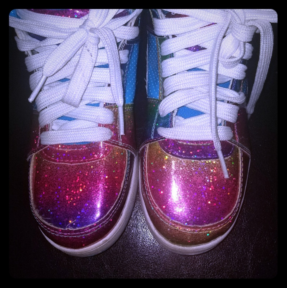 Rainbow High Top Girls Sneakers